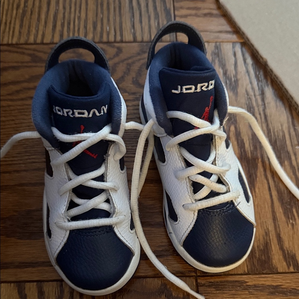 Jordan Kids' Navy and White Sneakers
